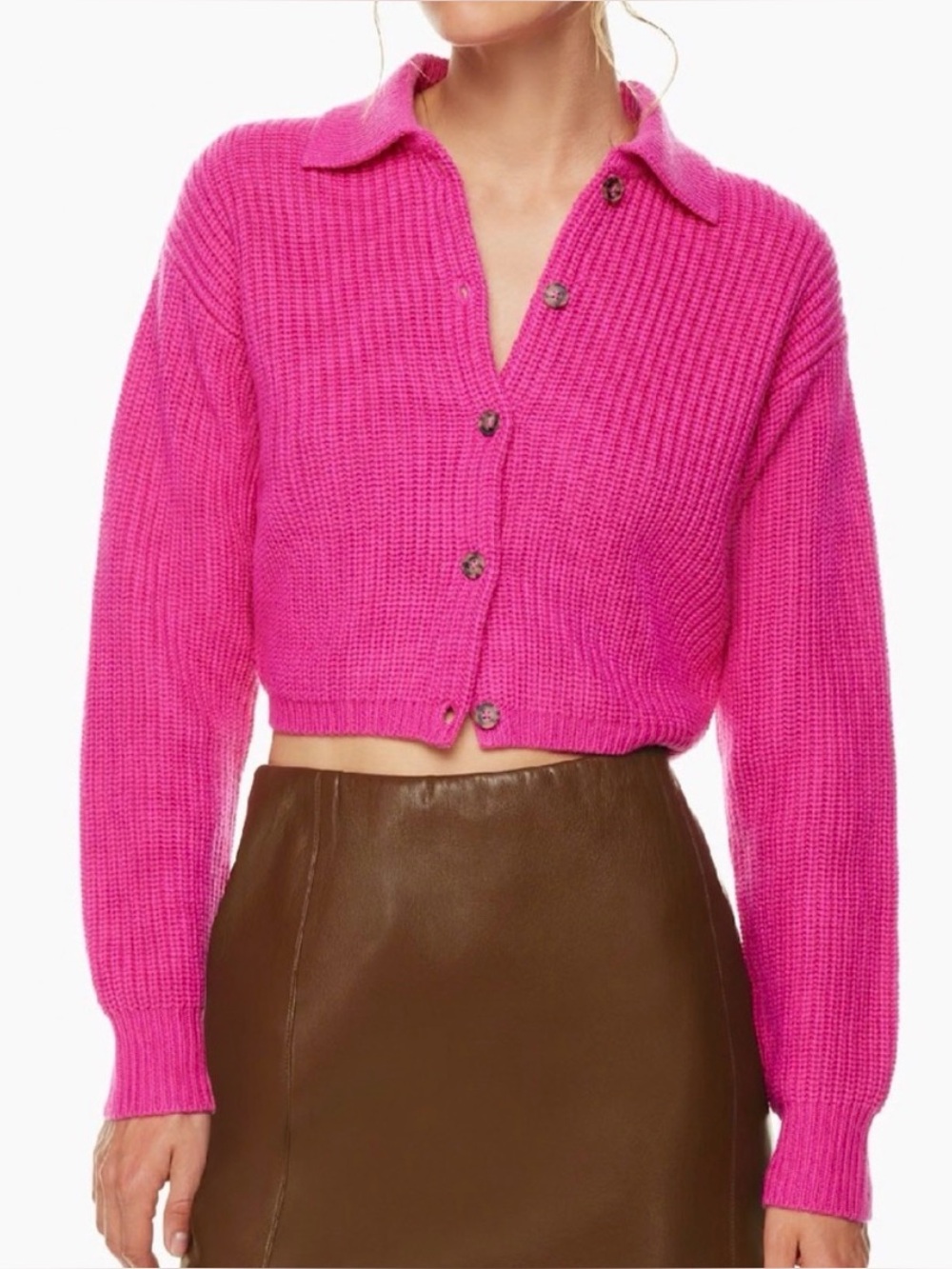 Wilfred Nextdoor Sweater in Vital Pink Size Small